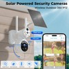GAIEXCE No WiFi Security Cameras Wireless Outdoor, Solar Powered Dual