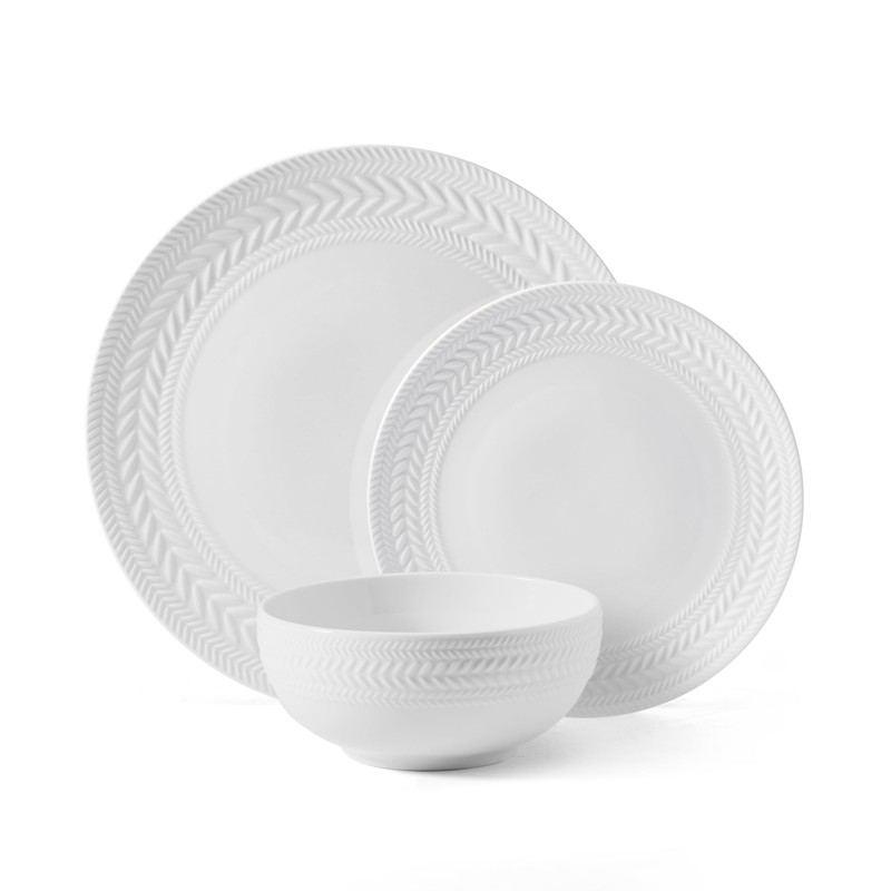 Pfaltzgraff Josephine 24 piece Dinnerware Set, Service for 8, White