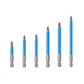 Non Slip PH2 Magnetic Screwdriver Batch Head Kit - 6 Pcs Impact Resistant Electric Drill Bit Repair Tools