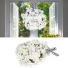 Imitation White Dogwood Wreath Simulation Vibrant Wreath Decoration for Home