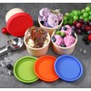 Webake Silicone Ice Cream Containers with Lids, 8oz Homemade Ice