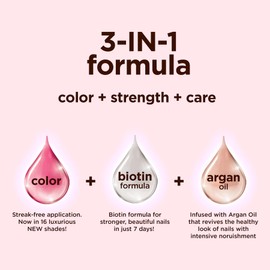 Sally Hansen Color Therapy Nail Polish | Biotin, Argan Oil, Long Lasting, Healthy Nails, Nail Strengthener, Opaque | 300 Soak at Sunset | Coral Orange Nail Color