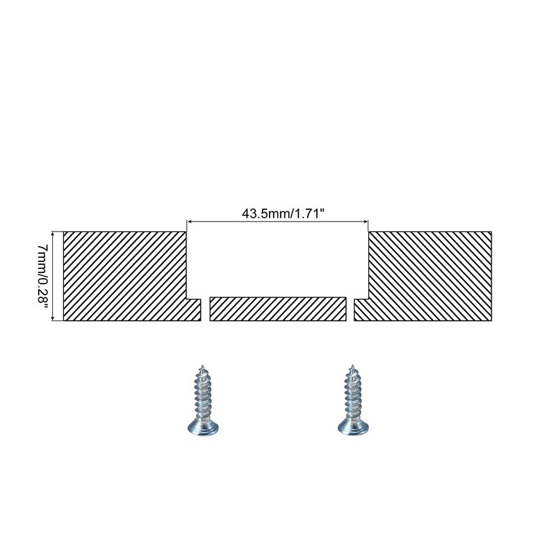 sourcing map Flush Pull Ring Handle 43.5x7mm, Plane Drawer Door