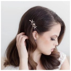 Allereyae Vintage Starfish Hairpins Barrette Single Pearl Hair Pins Decorative Bobby Pin Gold Starfish Beach Hair Pin Barrette Sea Star Hair Clip Barrette Star Hair Accessories for Women and Girls