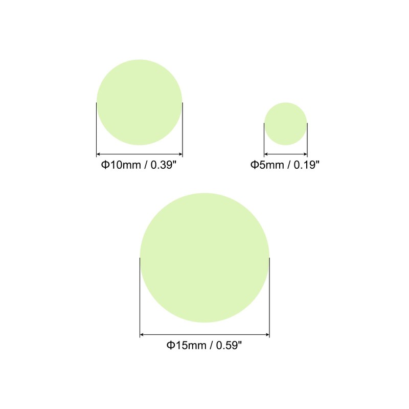 sourcing map Glow in The Dark Spot Decals Decor Green