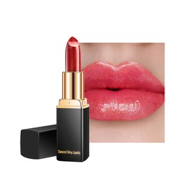 Metallic Rose Color Changing Shimmer Lipstick for Women,3D Shine High Impact Long Lasting Hydrating Transfer Proof Lipstick,Creamy Matte Non Sticky Plumping Lip Gloss,Full Coverage Lip Color Makeup 04