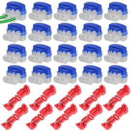 Supamz Pack of 30 Cable Connectors/Connection Clamps for Robotic Lawnmowers, Waterproof Connection Clamps, Cable Clips, Wire Cable Connectors for Lawn Mower Husqvarna, Worx, Bosch, Gardena Robotic