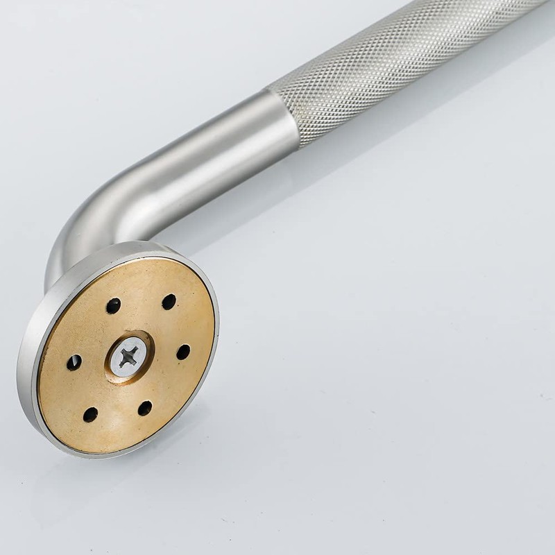 IMPEU Anti Slip Shower Grab Bar, 12-Inch Toilet Textured Sturdy