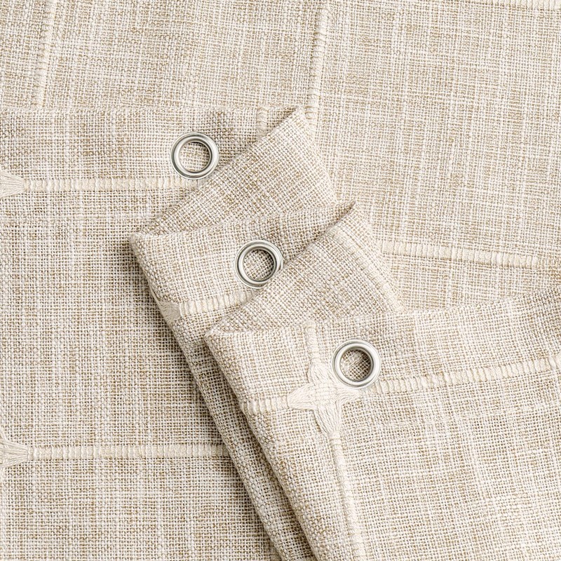 MitoVilla Boho Small Stall Shower Curtain 36 x 72, Tan