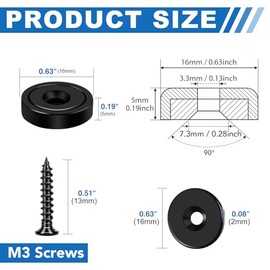 DIYMAG Imanes pequeños para refrigerador de 0.315 x 0.118 in, 100 imanes redondos pequeños para manualidades, nevera de níquel cepillado premium, la o