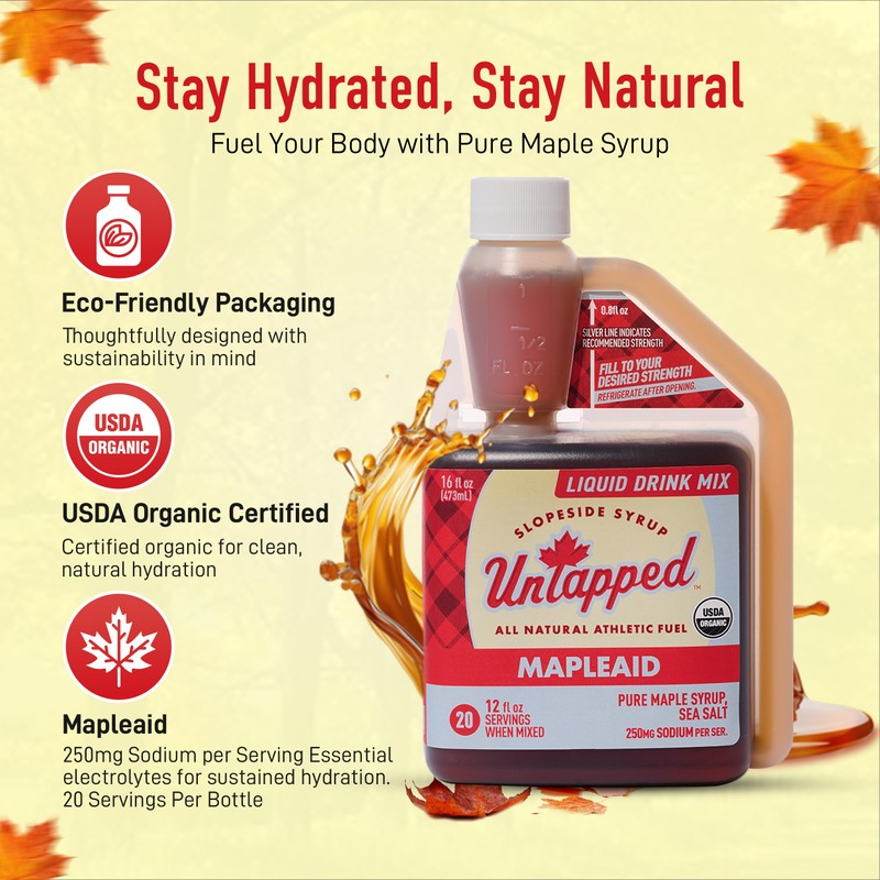 Untapped Mapleaid Bulk Bottle – 20 Servings | Organic Maple