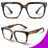 VISOONE 2 Pack Rectangle TR90 Blue Light Blocking Glasses Computer