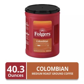 Folgers 100% Colombian Ground Coffee Medium Roast 40.3 oz