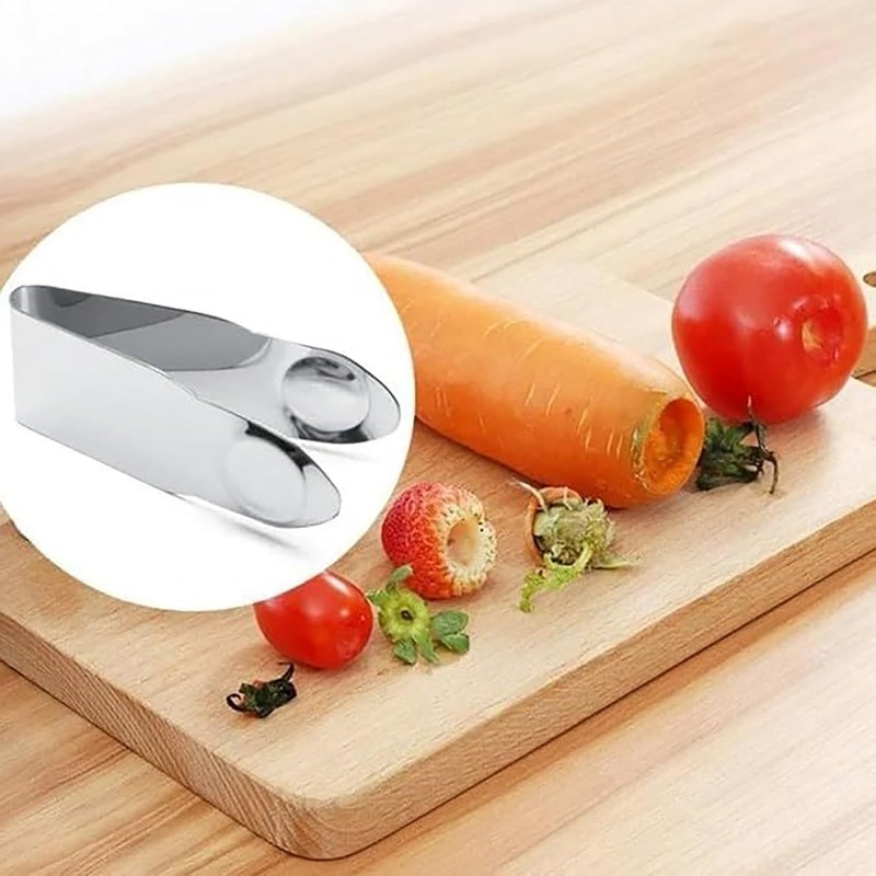 Stainless Steel Strawberry Huller & Stem Remover – Fruit Corer