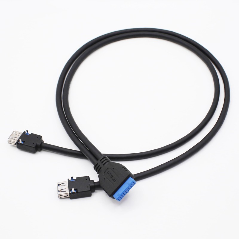 Xilaghy USB 3.0 Front Panel Cable, Motherboard 19/20pin Header Male