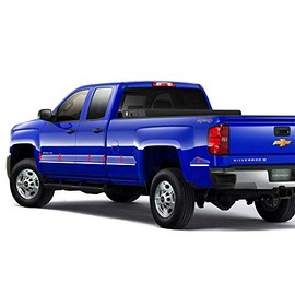 Made in USA! Compatible with 2014-2018 Chevy Silverado Double Cab 8' Bed Body Side Molding Trim Below Body Line 1 1/4'' Wide 12PC