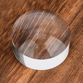 Lupa de cúpula de 3 pulgadas Lupa 6X Lente de papel Lupa Óptica Media bola Lente Ayuda de lectura con bolsa de pulido