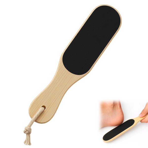 Huybaa Wooden Callus File - Double Sided Foot Rasp for