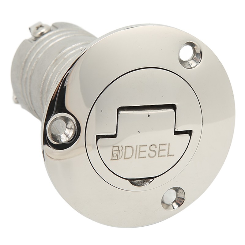 Marine Boat Deck Filler with Keyless Cap Stainless Steel Mirror