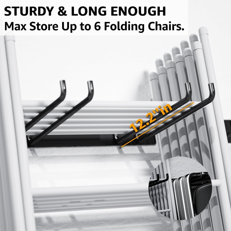 YYR Folding Chair Storage Rack, Garden Tool & Foldable Chairs