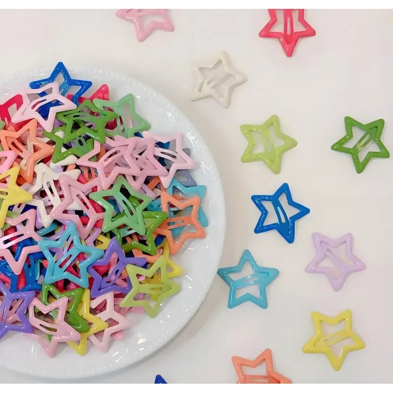 Prendedor Horquilla Para Niñas Con Forma De Estrella 30 Pzs