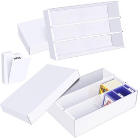 Leyzan Trading Card Storage Box 2 Pack–2400 Count Cardboard Organizer with Dividers for MTG, TCG, Sports, Toploader, Commander
