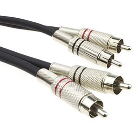 kenable Tangle Free SHIELDED RCA Red & White Twin Phono Lead Audio Cable 12m [12 metres]