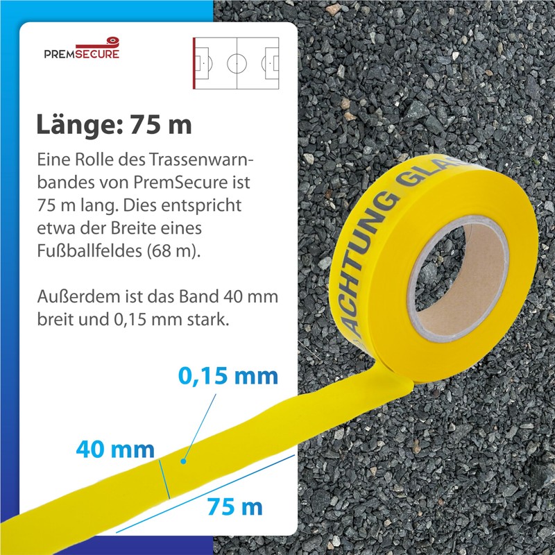 PremSecure Path Warning Tape Fibre Optic Cable Fibre with Ground