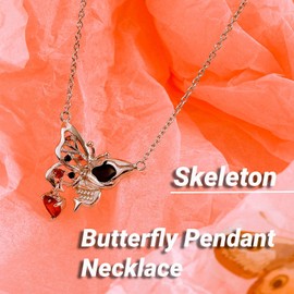 MILAKOO Women Chains Necklace Butterfly Pendant S925 Silver Boho Necklace for Gifts