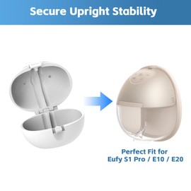 Breast Pump Case Compatible with Eufy S1 Pro, E10 & E20(White)