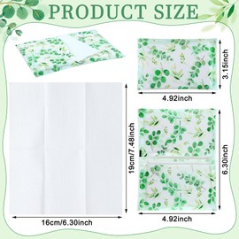 Geyee 50 Packs Facial Tissue Travel Packs Disposable Pocket Tissues for Wedding Guest Travel School Purse Home Supplies, 500 Sheets 3 Ply(Leaves)