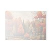 Tempered Glass Cutting Board for Kitchen Counter, Rustic Fall Village,
