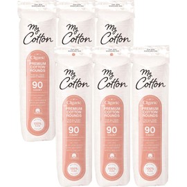 My Cotton - Redondos de algodón premium para cara (540 unidades) | Almohadillas removedoras de maquillaje, hipoalergénicas, sin pelusas, 100% algodón puro