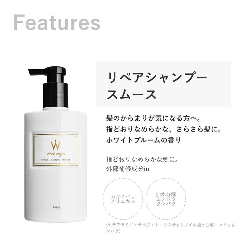 Wongjeongyo Repair Shampoo Refill/Hair Care (Smooth (White Bloom Scent))