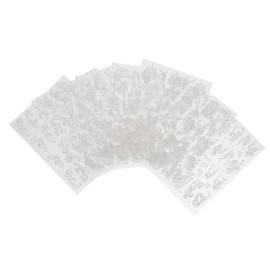 Baluue 8sheets Embossed Flower Nail Art Stickers of Floral Decals for Easy Nail Decoration for Parties Weddings