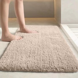 Bath Mat AYO Quick Drying Water Absorption Bath Mat Washable Anti-slip Approx. 15.7 x 23.6 inches (40 x 60 cm) Microfiber Mat Foot Wipe Bathroom Soft Touch Washing Washing Kitchen Dressing Room