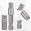 BOHUIZ 4 Pack 1/4 Hex to Socket Adapter, Impact Socket