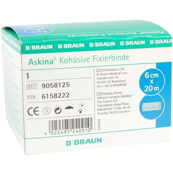 Askina Cohesive Bandage 6 cm x 20 m Pack of 1
