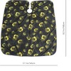 HOMSFOU Delantal de Peluquería Estampado Floral Amarillo de Poliéster Corte