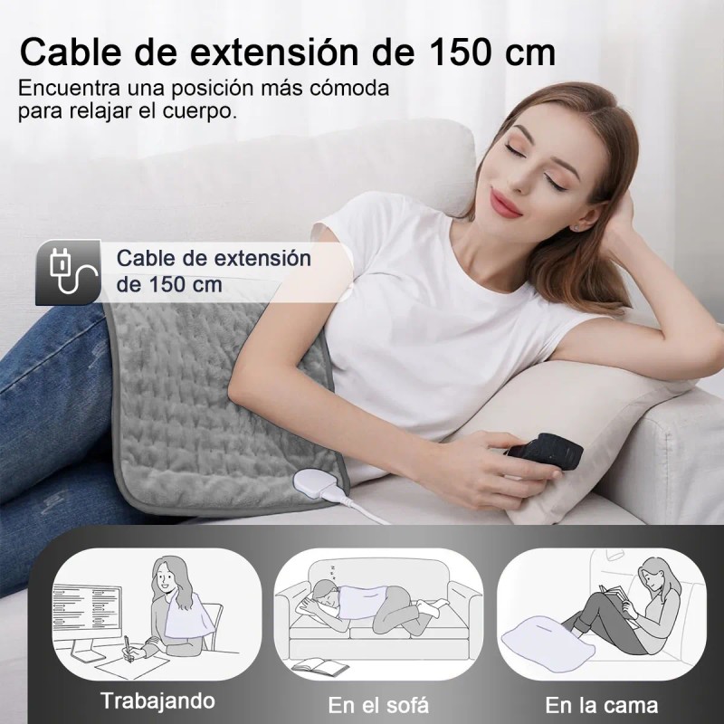 Compresa Caliente Eléctrica 9 Niveles Temperatura 60*30cm