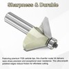 sourcing map 45 Degree Chamfer Router Bit 1/2 Inch Shank