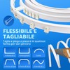 AIDUCHO Guida per tende flessibile e pieghevole, con ruote mute,