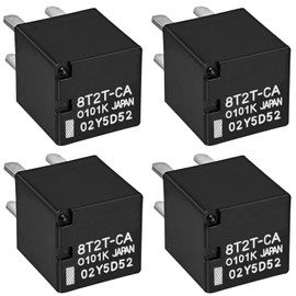 Relay 8T2T-CA (Set of 4) - 0101K 12VDC 20A Automotive High-Performance Plug-in Type Compatible for Ford Vehicles