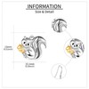 URONE Squirrel Earrings 925 Sterling Silver Cute Squirrel Acorn Earrings