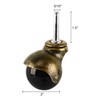 DasMarine 4-Pack 2-inch Antique Copper Ball Caster with 5/16" x