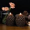 DRomance Flameless Pinecone Candles Battery Operated with 6 Hour Timer