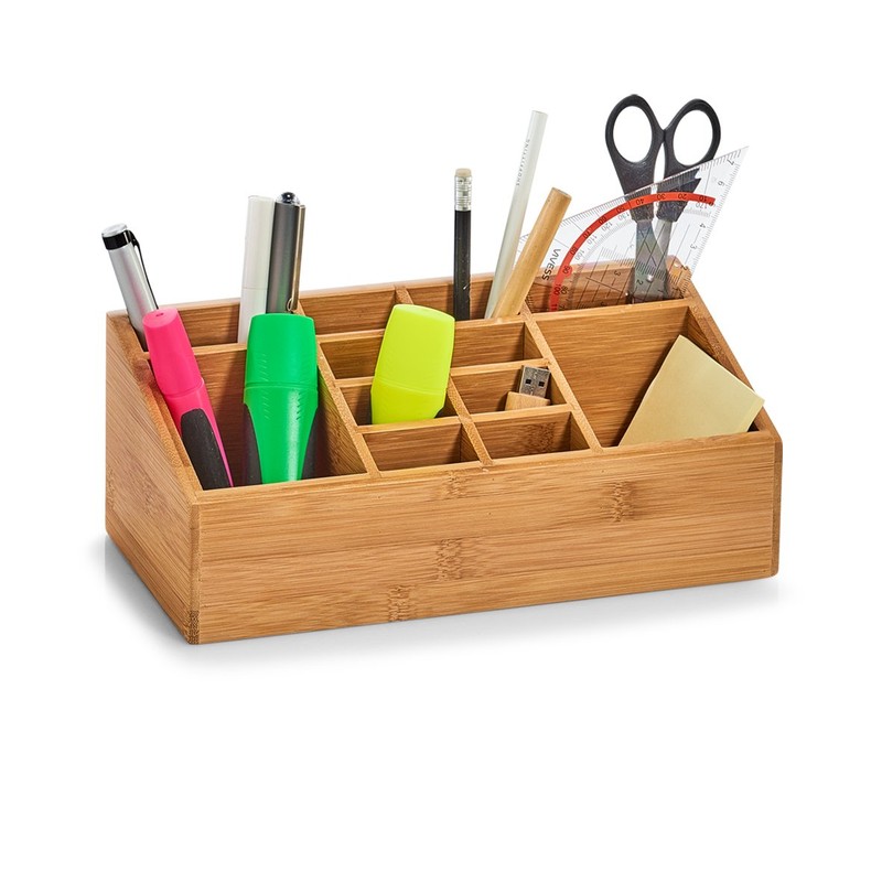Zeller 25385 Organiser with 12 compartments, bamboo, approx. 25.4 x