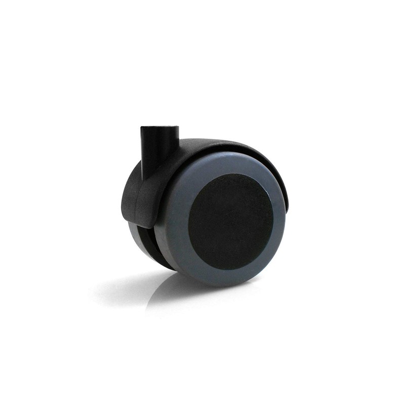 Design61 Furniture castors with U-mount in aluminium silver for 22