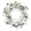 Light-Up White Winter Wreath Christmas Decoration