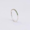 925 Sterling Silver Eternity Ring For Women | Simulated Emerald